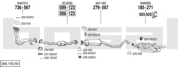 BOSAL 088.150.50 Exhaust System
